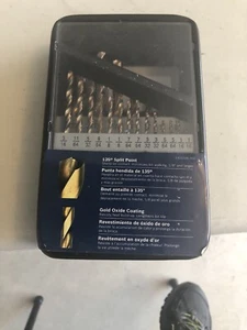 21-teiliges goldoxidbeschichtetes Bohrer-Set - 135 Grad Split Point - Stahlgehäuse - Bild 1 von 3
