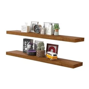 Floating Shelves, American Oak Wall Mounted Wooden 31x7 American Red Oak - Picture 1 of 8