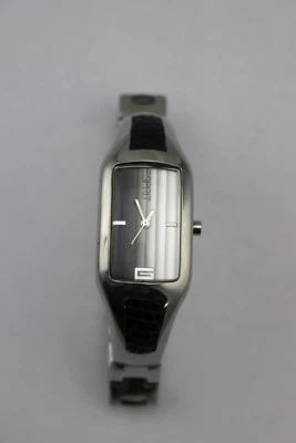 ESPRIT Silver Tone Link Faux Snakeskin Ombre Gray Watch 30M EP 4003 New - Image 1 of 4