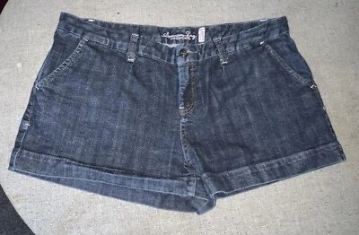 American Rag Curvy Size 13 Stretch Dark Wash Medium Rise Jean Shorts EUC - Image 1 of 4