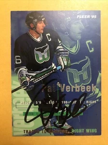 Pat Verbeek Signed Hartford Whalers Card - Picture 1 of 2