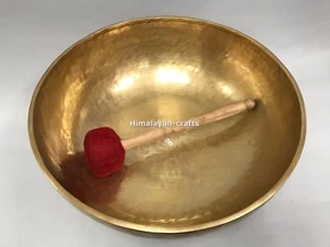 Tibetischer Himalaya große Heilungsschale 20 Zoll Gesangsschale zum Stehen innen - Bild 1 von 3