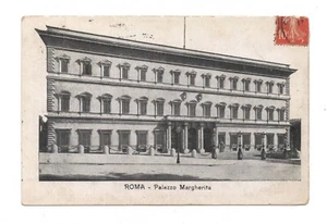 ROMA PALAZZO MARGHERITA ANNO 1910 CARTOLINA VIAGGIATA ANIMATA FP - Imagen 1 de 2