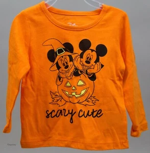 Disney Halloween Mickey & Minnie Mouse Scary Cute Long Sleeve Shirt Sz 18 months - Picture 1 of 1