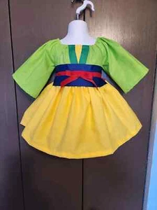 Disney Mulan Green dress 6M-6Y Holiday/Christmas - Picture 1 of 5