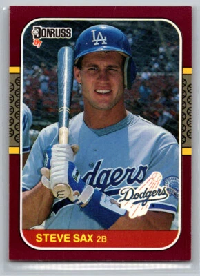 1987 Donruss Opening Day 85 Los Angeles Dodgers Steve Sax - Image 1 of 2