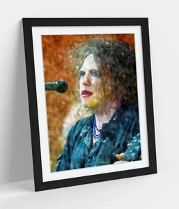 ROBERT SMITH THE CURE -ART FRAMED POSTER PICTURE PRINT ARTWORK- ORANGE - Picture 1 of 10