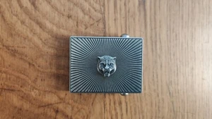 GUCCI RECTANGULAR BUCKLE WITH ANTIQUE SILVER TIGER NEW - Picture 1 of 4