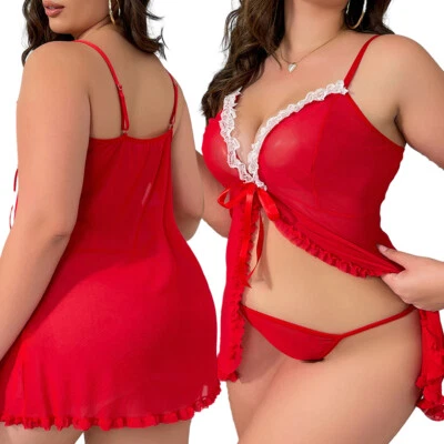 美国性感女式内衣圣诞圣诞老人礼服克劳斯夫人娃娃服装 — 第 1/4 张图片