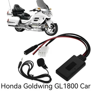Adaptador AUX Bluetooth con micrófono para Honda Goldwing GL1800 3 pines música y llamadas - Imagen 1 de 5