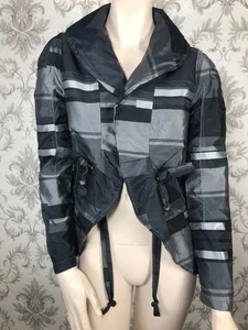 Marithe Francois Girbaud Damen Jacke Blazer Nylon Gr. M asymmetrisch Avantgarde - Bild 1 von 13