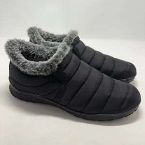 Minnetonka Women's Timpson Faux Fur Slipper Black Size 10 Indoor/ Outdoor Sole - Picture 1 of 13