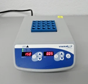 VWR Digital 1 Block Heater 12621-084 w/ Dry Block for 20 x 1.5 ml Tubes - Picture 1 of 9