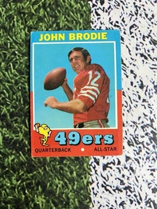 1971 Topps Football John Brodie #100 EX Condition Low Cost Shipping  - Picture 1 of 2