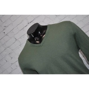 J Crew Sweater Sweatshirt Mens Size XL Pullover V-Neck Wool Cotton Blend Green - Picture 1 of 6
