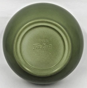 Vintage 1950s Fire King Oven Ware Green Bowl 5" Cereal Chili Bowl - Picture 1 of 5