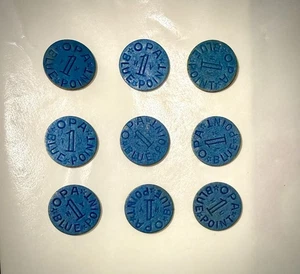 9 blaue WT Token OPA Point WWII Ration - Bild 1 von 1