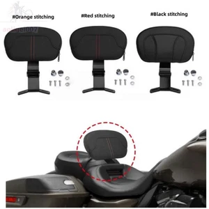 Back Rest For Harley Touring 2009-2024 Rider Driver Backrest Pad Cushion Kit Set - Picture 1 of 20