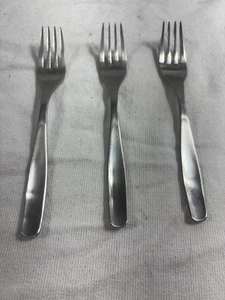 Lot of 3 Gourmet Settings VAULT 18/10 Stainless Flatware Forks 7-1/4" - Picture 1 of 3