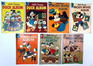 7 Vintage Walt Disney Album Dell Comics Donald Duck Mickey Mouse 50er-60er Rarität - Bild 1 von 16