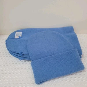 Gorro tejido con puños para adultos Yupoong de 5 piezas 100 % turbo acrílico claro Carolina AZUL - Imagen 1 de 5