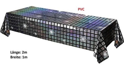 70er Jahre Party Tischdecke Disco Geburtstag Jubiläum Silvester 2 x 1m Deko Fest - Bild 1 von 2