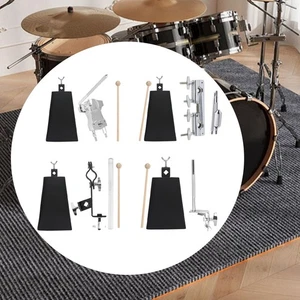 Drum Cowbell Mount Set for Drumset Drum Pedal Attachment Cowbell Instrument - Picture 1 of 21