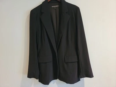 BOSTON PROPER $120 Beyond Travel Classic Boyfriend Blazer in Jet Black Size 18 - Image 1 of 4
