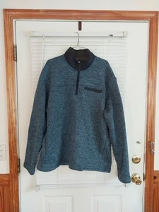 Eddie Bauer Gr. XL Herren blau Pullover Pulli Sherpa Fleece gefüttert 1/4 Zip - Bild 1 von 16