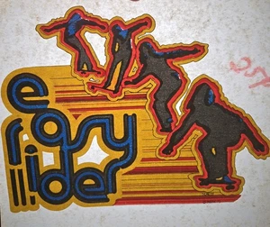 Original VINTAGE 1970s Heat Transfer Easy Rider Skateboard Iron On - Picture 1 of 3