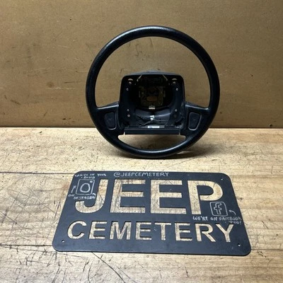 95-96 Jeep Cherokee XJ OEM Rubber Steering Wheel - Image 1 of 4