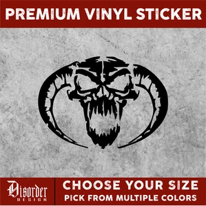 SKULL DIABLO [VINYL STICKER]-for Car/Truck WINDOW-LAPTOP-FOLDER-U PICK COLR/SIZE - Bild 1 von 6
