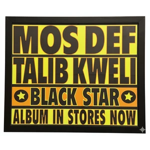 Original 1998 Mos Def & Talib Kweli are Black Star gerahmtes Promo Poster - Bild 1 von 6