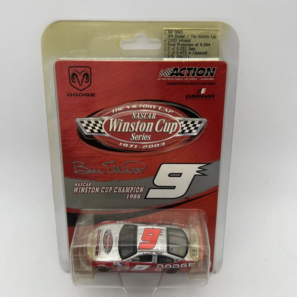 Bill Elliott #9 2003 Dodge The Victory Lap 1/64 Nascar acción diecast NUEVO Foto 1 de 4