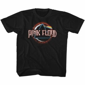 Pink Floyd Kids T-Shirt Distressed The Dark Side of The Moon Black Tee - Picture 1 of 2