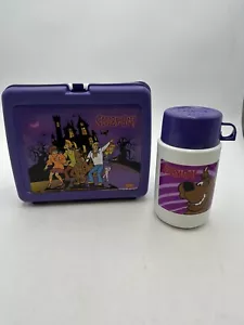 Vntg Scooby-Doo Hanna Barbera Thermos Purple Plastic Lunchbox 1997 W/ Thermos A+ - Picture 1 of 19