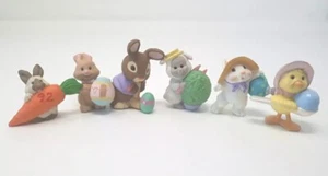 Hallmark Easter Miniature Figures Lot Of 6 Mini 90's Vtg 1-2 Inch - Picture 1 of 9