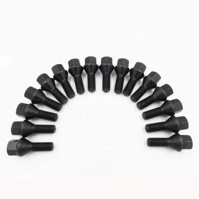 Pernos de rueda M12x1,5, 26 mm (negro) x 16 para Saab 9-3, 9-5, 93, 95 Foto 1 de 4