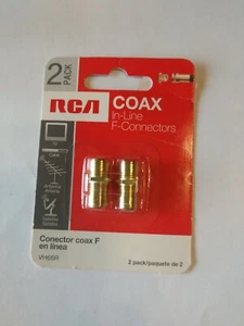 Paquete de 2 conectores F en línea RCA COAX conector VH66R A1 - Imagen 1 de 1