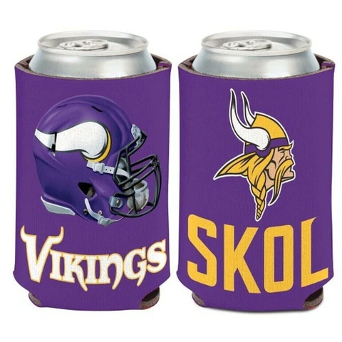 Minnesota Vikings Slogan Design NFL Can Cooler " SKOL " Cover