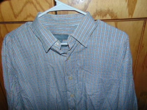 Hickey Freeman Long Sleeve Button Down Dress Shirt Size XL - Picture 1 of 3