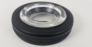 Cenicero de vidrio para neumáticos de goma General de colección 6" daños en goma 💙 - Imagen 1 de 7