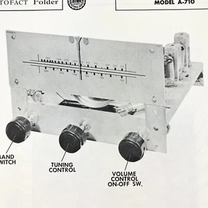 1952 Approved Electronics Radio A-710 Service Wire Schematic Repair Manual Vtg - Picture 1 of 2