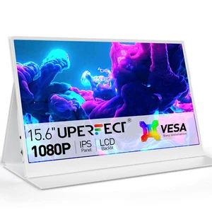 15,6 Zoll Tragbarer Monitore 1920*1080 Weiß Bildschirm Zweite Display Für PC PS - Afbeelding 1 van 10