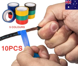 10 Pack DIY Home Electrical Insulation PVC Tape 19mmx3M Repair Tapes Waterproof - Picture 1 of 11