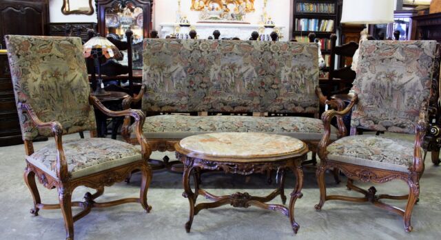 Deep antique French Louis XV sofa - two seat – Chez Pluie