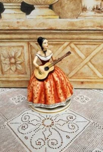 Royal Worcester Figurine "Elaine" Victorian Series Ltd Edt, Lady Singing Playing - Picture 1 of 9