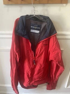 Henri Lloyd Marine Technology Mens Red Full Zip Windbreaker Jacket Size M - Image 1 of 4