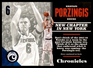 2017-18 Panini Chronicles Blue #45 Kristaps Porzingis /199