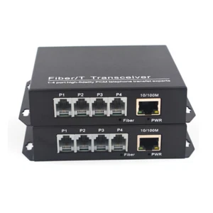 Pots Telephone Ethernet over Fiber Optic Extender Converter RJ11 RJ45 to Fiber - Picture 1 of 30